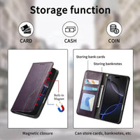 Buy Leather Flip Wallet Case for iPhone 17, Business Standard All-Round Protection, Mobile Phone Case with Stand Function and Magnetic Closure- ABEL at Caseles-iPhone 17 Pro Max, Black