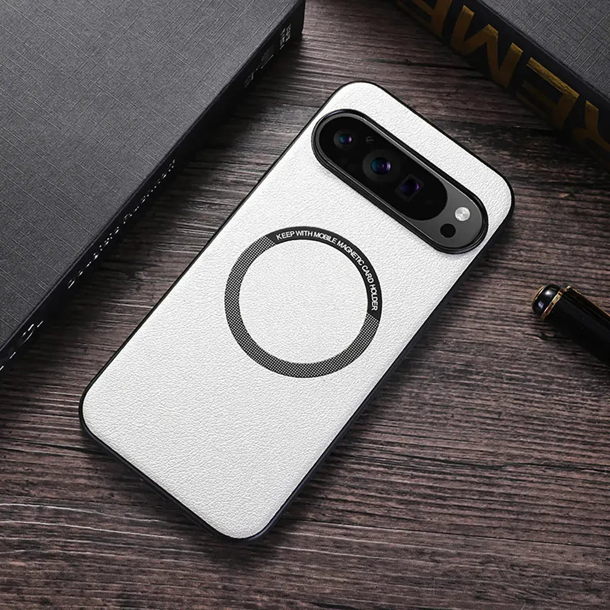 Buy Caseles Magnetic Litchi Leather Shockproof Case for Google Pixel – ADAM at Caseles-Google Pixel 9 Pro XL, Black