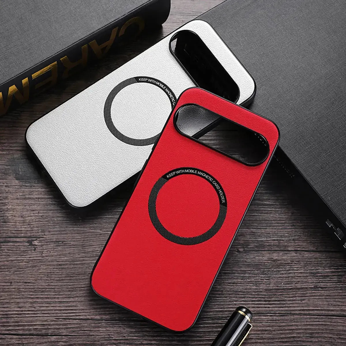 Buy Caseles Magnetic Litchi Leather Shockproof Case for Google Pixel – ADAM at Caseles-Google Pixel 9 Pro XL, Black