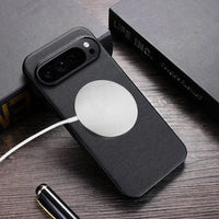 Buy Caseles Magnetic Litchi Leather Shockproof Case for Google Pixel – ADAM at Caseles-Google Pixel 9 Pro XL, Black