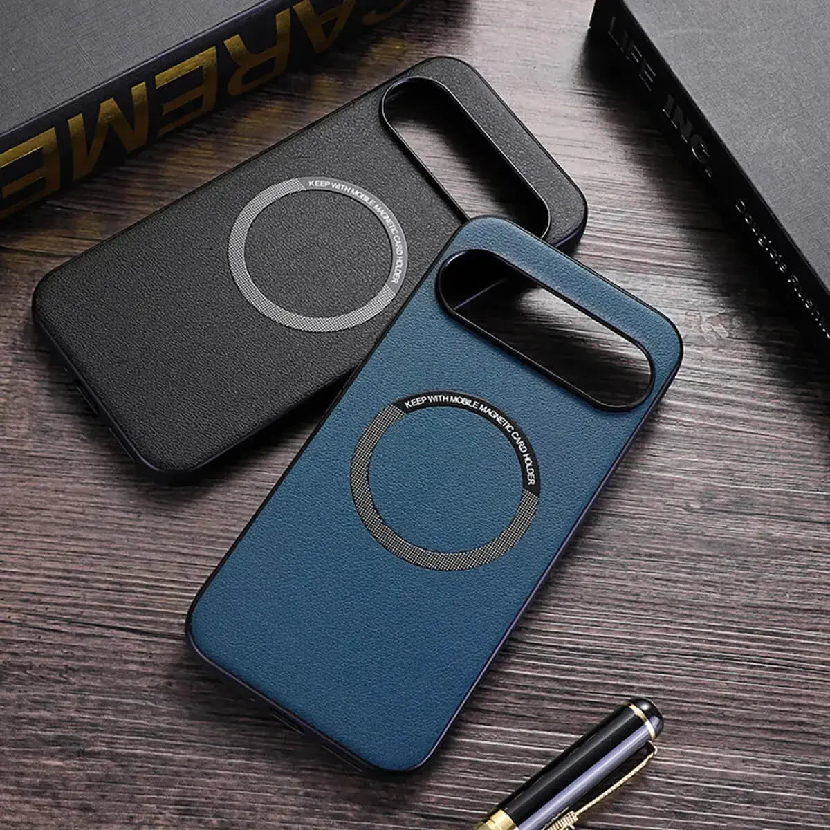 Buy Caseles Magnetic Litchi Leather Shockproof Case for Google Pixel – ADAM at Caseles-Google Pixel 9 Pro XL, Black