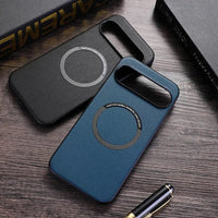 Buy Caseles Magnetic Litchi Leather Shockproof Case for Google Pixel – ADAM at Caseles-Google Pixel 9 Pro XL, Black