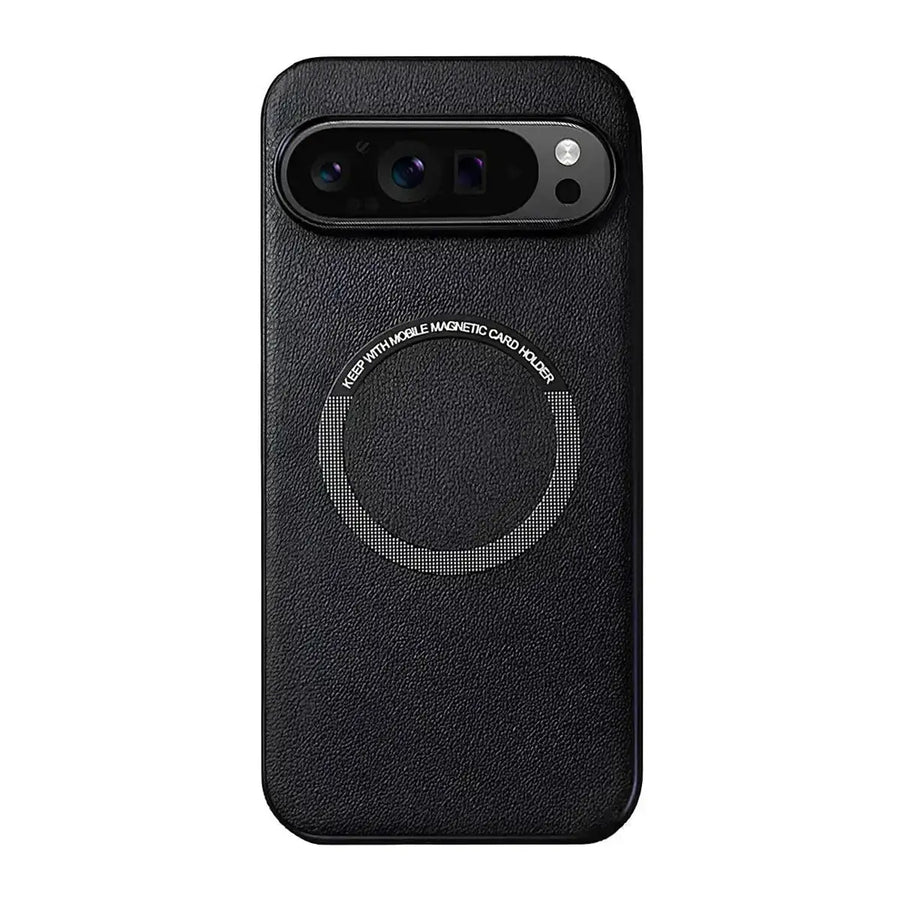 Buy Caseles Magnetic Litchi Leather Shockproof Case for Google Pixel – ADAM at Caseles-Google Pixel 9 Pro XL, Black