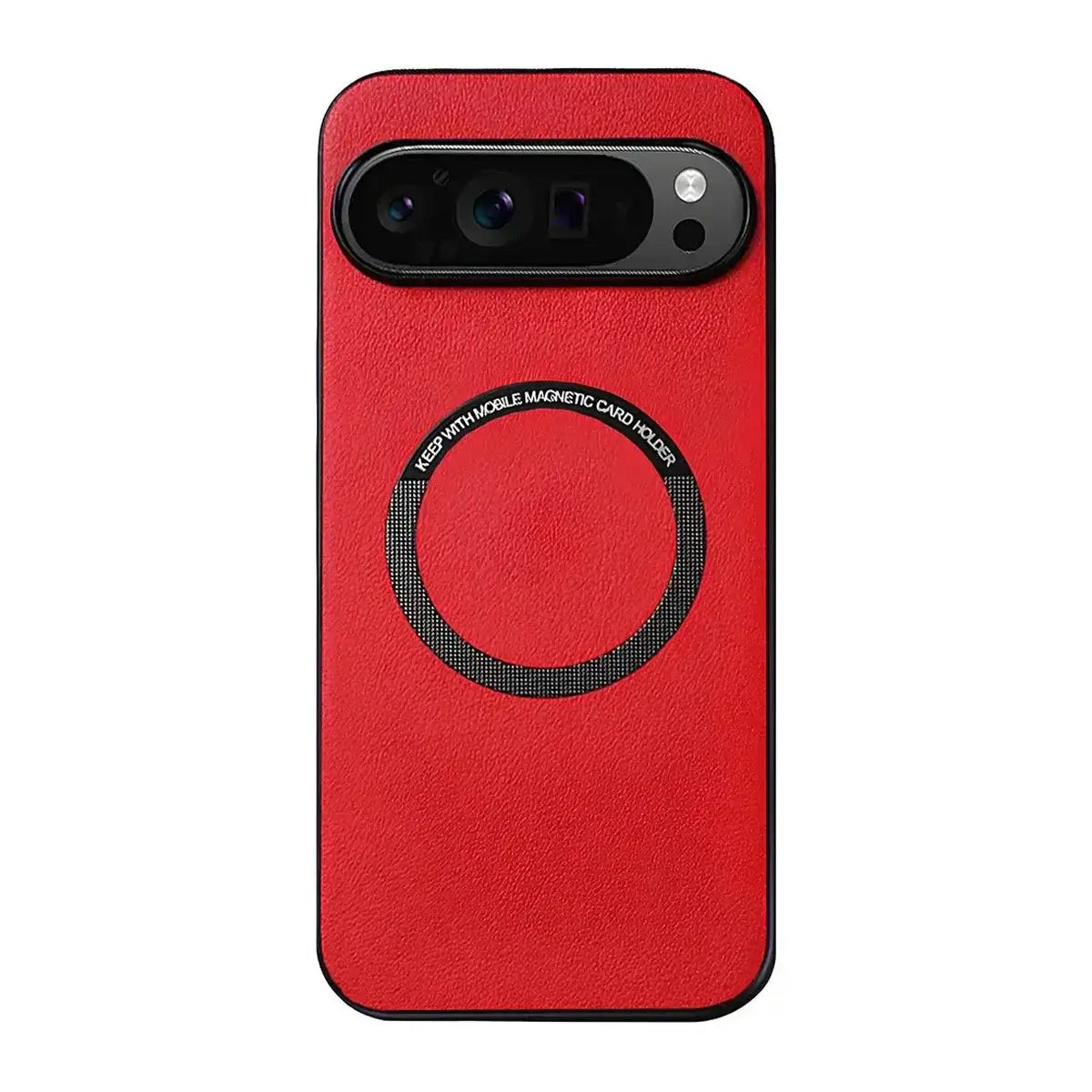 Buy Caseles Magnetic Litchi Leather Shockproof Case for Google Pixel – ADAM at Caseles-Google Pixel 9 Pro XL, Red