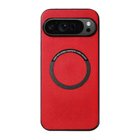 Buy Caseles Magnetic Litchi Leather Shockproof Case for Google Pixel – ADAM at Caseles-Google Pixel 9 Pro XL, Red