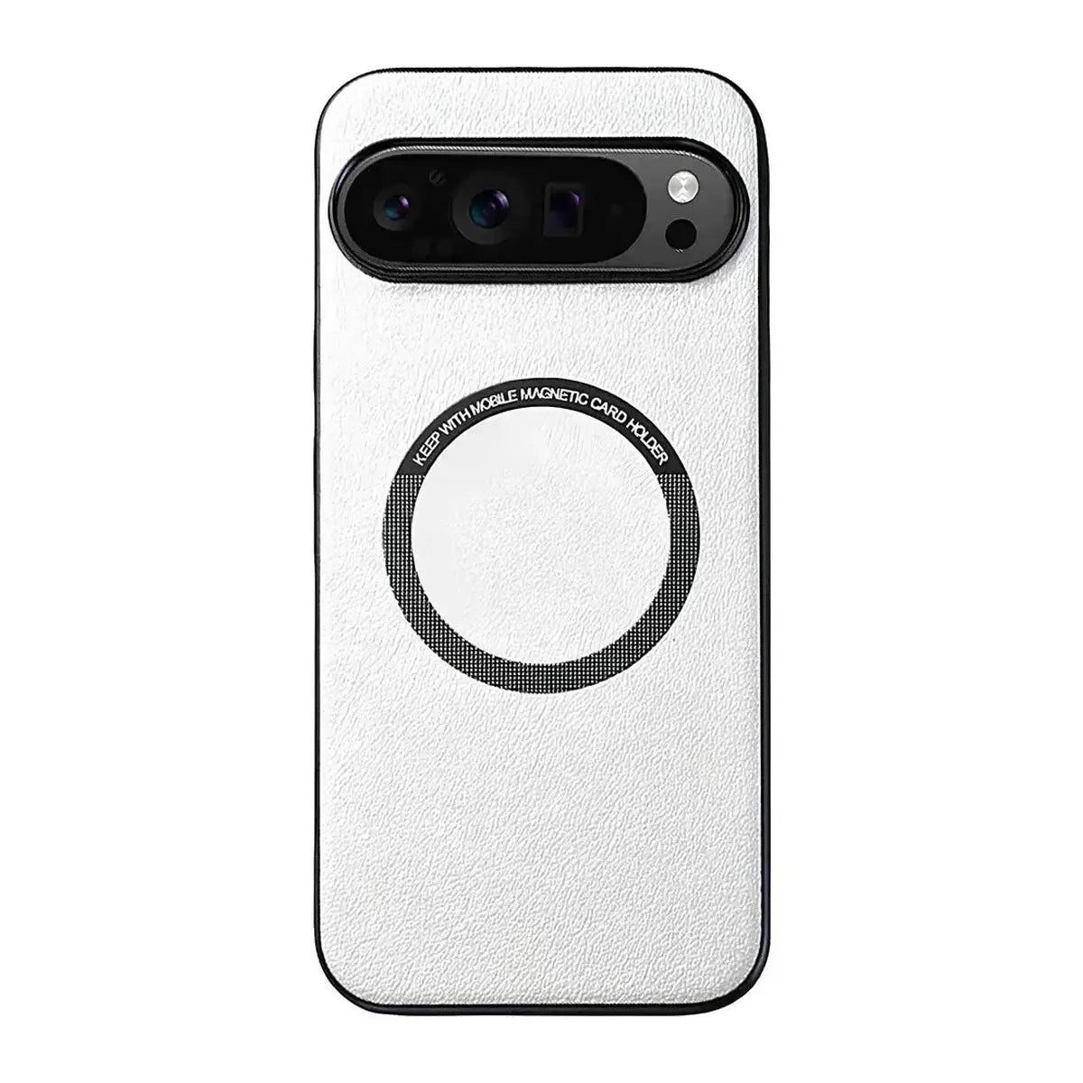 Buy Caseles Magnetic Litchi Leather Shockproof Case for Google Pixel – ADAM at Caseles-Google Pixel 9 Pro XL, White