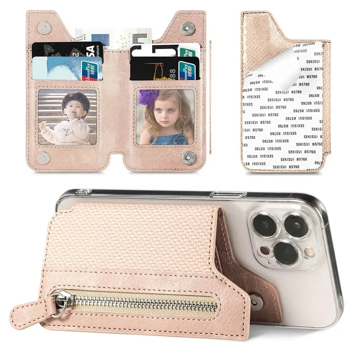 ADHESIVE PHONE WALLET CARD HOLDER