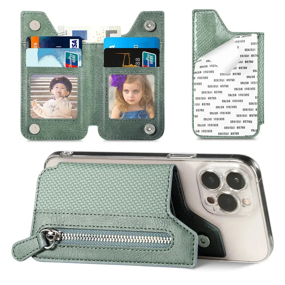 ADHESIVE PHONE WALLET CARD HOLDER