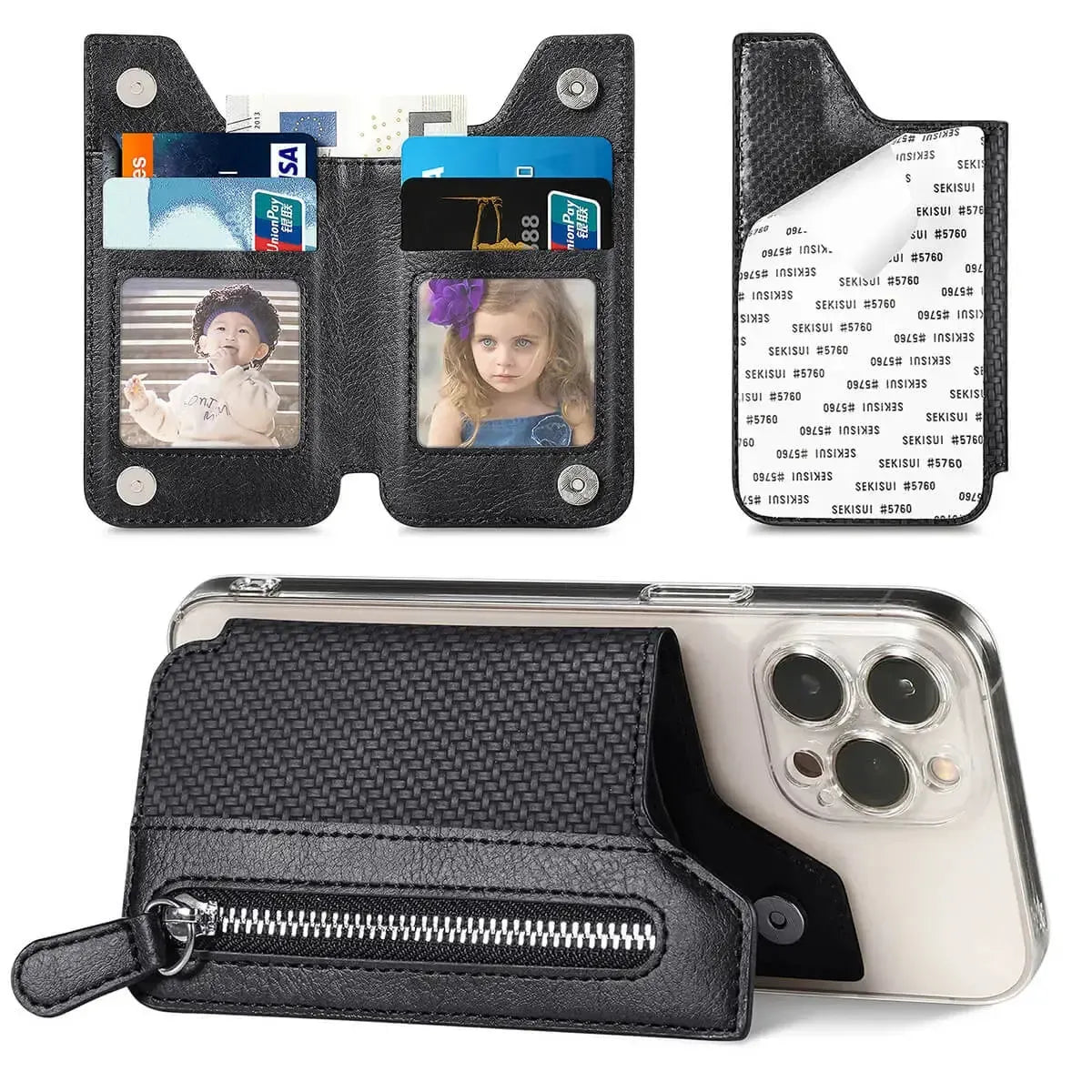 ADHESIVE PHONE WALLET CARD HOLDER