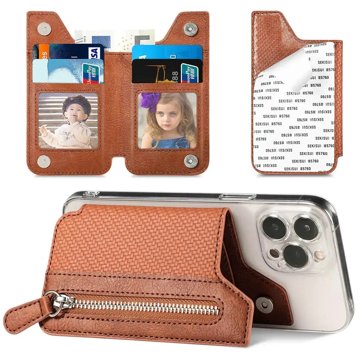 ADHESIVE PHONE WALLET CARD HOLDER