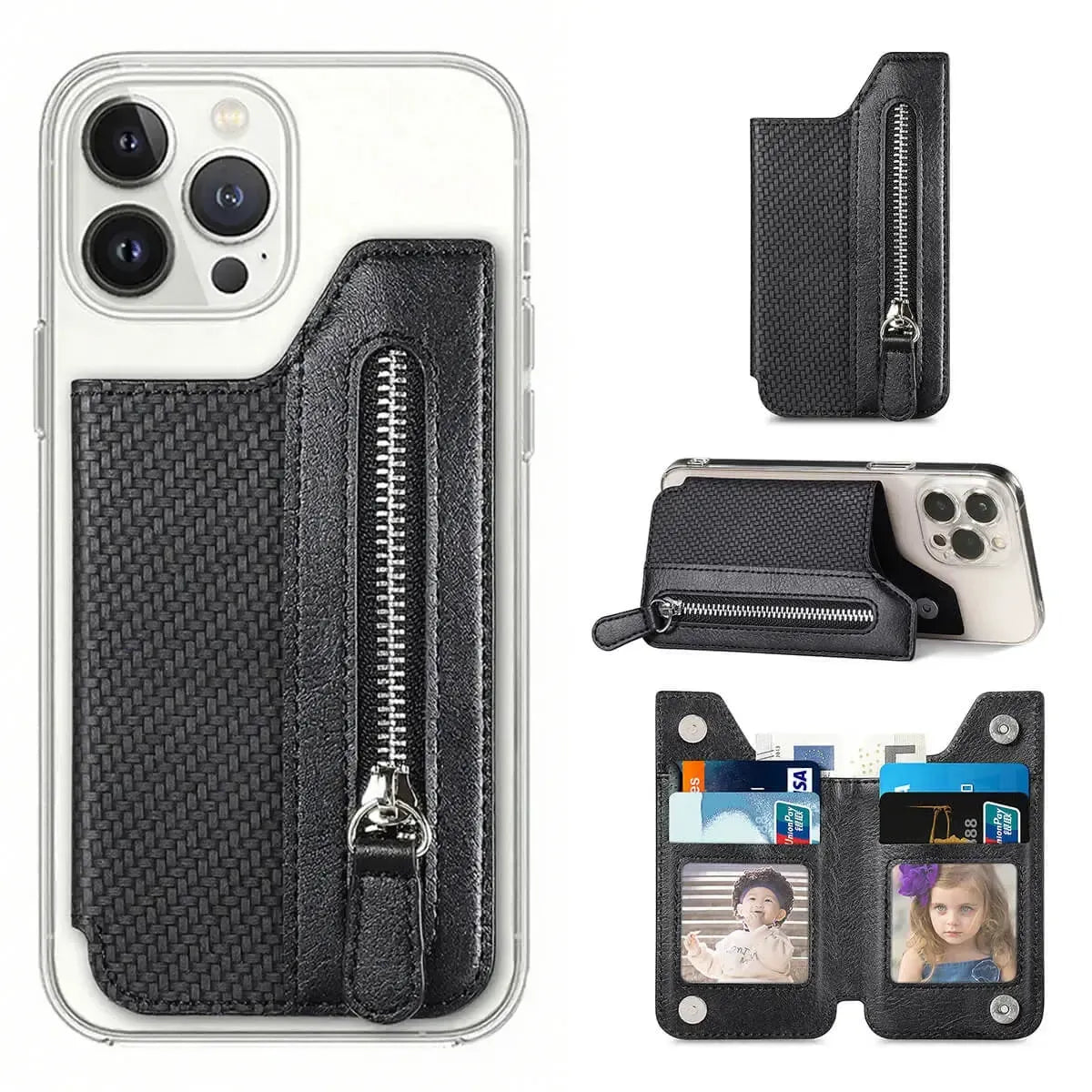 ADHESIVE PHONE WALLET CARD HOLDER