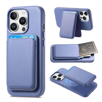 Caseles Full-Grain Leather iPhone Case with Card Holder, MagSafe Ready, Metal Buttons & Camera Bump Frame,Adrian at Caseles-iPhone 16 Pro Max, Andrew-Light Purple