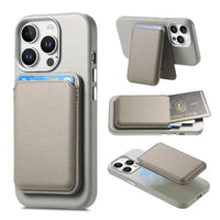 Caseles Full-Grain Leather iPhone Case with Card Holder, MagSafe Ready, Metal Buttons & Camera Bump Frame,Adrian at Caseles-iPhone 16 Pro Max, Beige