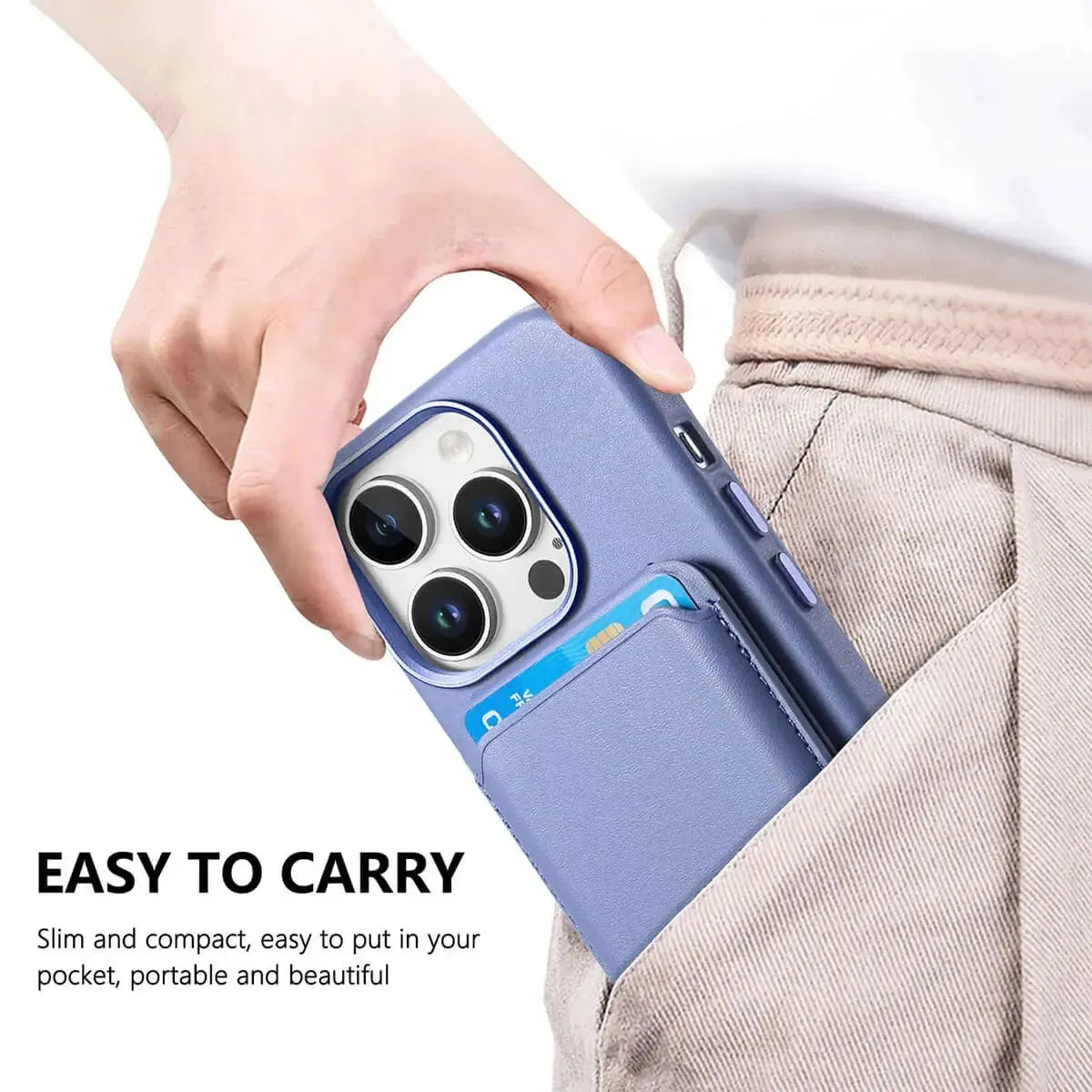 Caseles Full-Grain Leather iPhone Case with Card Holder, MagSafe Ready, Metal Buttons & Camera Bump Frame,Adrian at Caseles-iPhone 16 Pro Max, Andrew-Teal