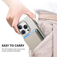 Caseles Full-Grain Leather iPhone Case with Card Holder, MagSafe Ready, Metal Buttons & Camera Bump Frame,Adrian at Caseles-iPhone 16 Pro Max, Andrew-Teal