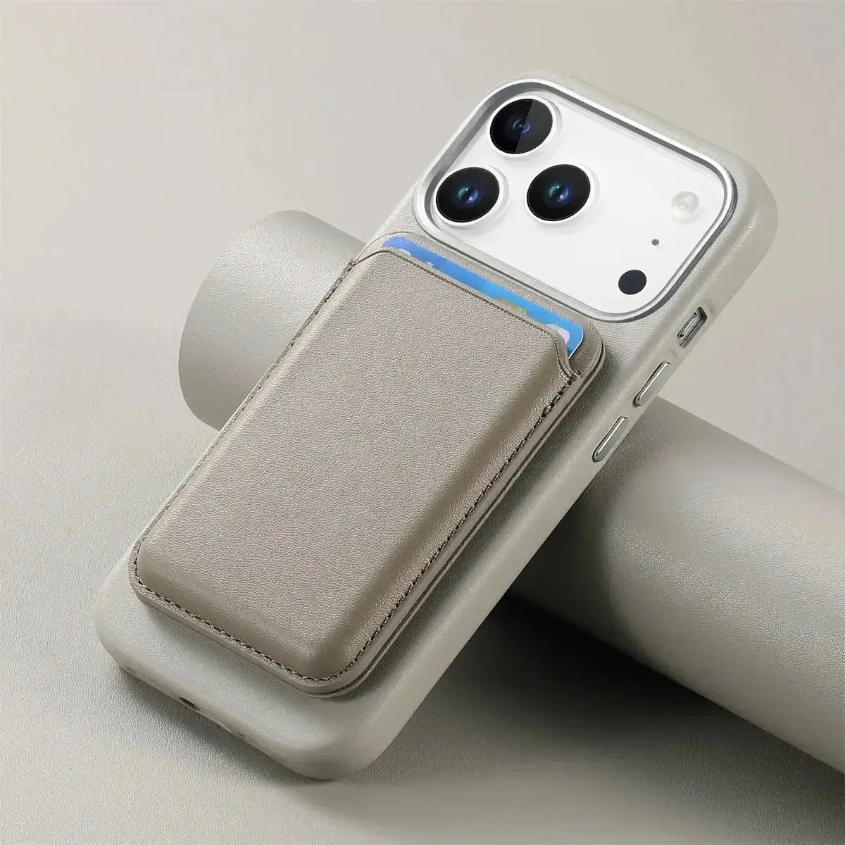 Caseles Full-Grain Leather iPhone Case with Card Holder, MagSafe Ready, Metal Buttons & Camera Bump Frame,Adrian at Caseles-iPhone 17 Pro Max, Black