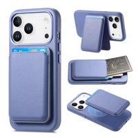 Caseles Full-Grain Leather iPhone Case with Card Holder, MagSafe Ready, Metal Buttons & Camera Bump Frame,Adrian at Caseles-iPhone 17 Pro Max, Light-Purple