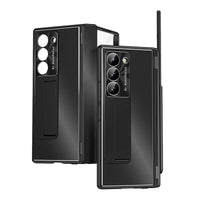 Buy Military-Grade Aluminum Alloy Case with Integrated S Pen & Holder, Hinge Protection & Kickstan - AERO at Caseles-Samsung Galaxy Z Fold 8 Ultra, Black