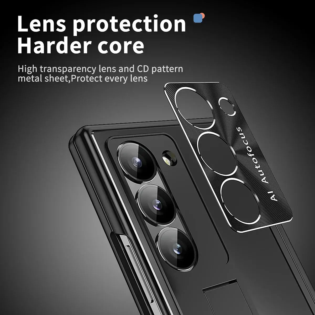 Buy Military-Grade Aluminum Alloy Case with Integrated S Pen & Holder, Hinge Protection & Kickstan - AERO at Caseles-Samsung Galaxy Z Fold 8 Ultra, DarkGold