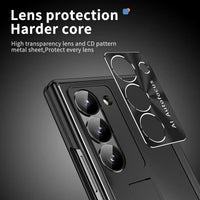 Buy Military-Grade Aluminum Alloy Case with Integrated S Pen & Holder, Hinge Protection & Kickstan - AERO at Caseles-Samsung Galaxy Z Fold 8 Ultra, DarkGold