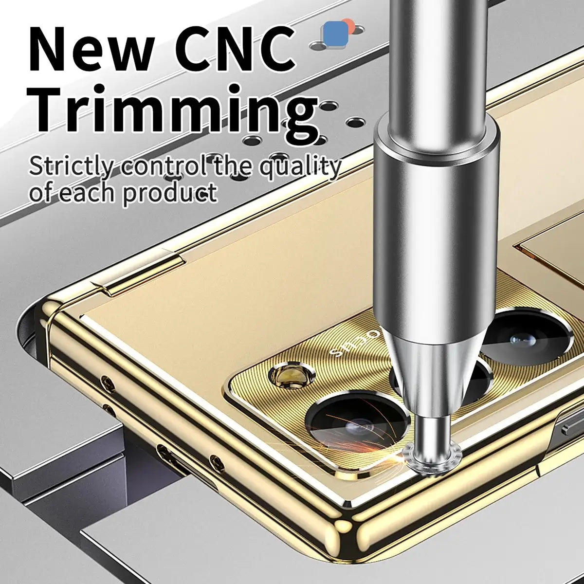 Buy Military-Grade Aluminum Alloy Case with Integrated S Pen & Holder, Hinge Protection & Kickstan - AERO at Caseles-Samsung Galaxy Z Fold 8 Ultra, DarkGold
