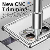 Buy Military-Grade Aluminum Alloy Case with Integrated S Pen & Holder, Hinge Protection & Kickstan - AERO at Caseles-Samsung Galaxy Z Fold 8 Ultra, DarkGold