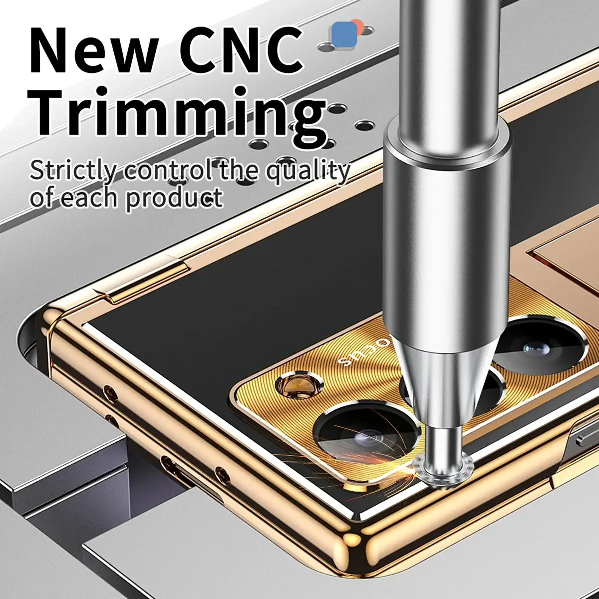 Buy Military-Grade Aluminum Alloy Case with Integrated S Pen & Holder, Hinge Protection & Kickstan - AERO at Caseles-Samsung Galaxy Z Fold 8 Ultra, DarkGold