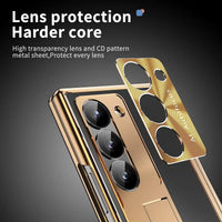 Buy Military-Grade Aluminum Alloy Case with Integrated S Pen & Holder, Hinge Protection & Kickstan - AERO at Caseles-Samsung Galaxy Z Fold 8 Ultra, DarkGold