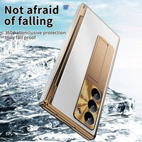 Buy Military-Grade Aluminum Alloy Case with Integrated S Pen & Holder, Hinge Protection & Kickstan - AERO at Caseles-Samsung Galaxy Z Fold 8 Ultra, DarkGold