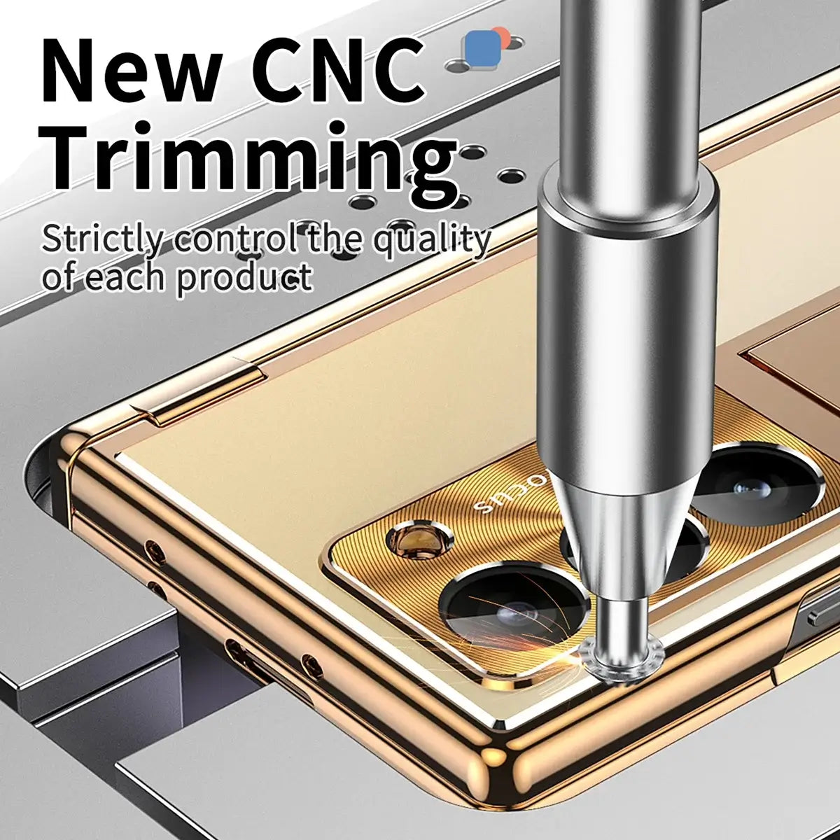 Buy Military-Grade Aluminum Alloy Case with Integrated S Pen & Holder, Hinge Protection & Kickstan - AERO at Caseles-Samsung Galaxy Z Fold 8 Ultra, DarkGold