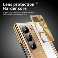 Buy Military-Grade Aluminum Alloy Case with Integrated S Pen & Holder, Hinge Protection & Kickstan - AERO at Caseles-Samsung Galaxy Z Fold 8 Ultra, DarkGold