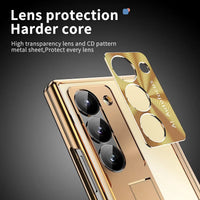 Buy Military-Grade Aluminum Alloy Case with Integrated S Pen & Holder, Hinge Protection & Kickstan - AERO at Caseles-Samsung Galaxy Z Fold 8 Ultra, DarkGold