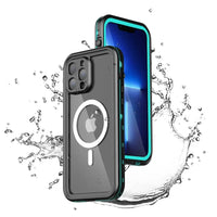 Buy IP68 Waterproof Phone Case, Support Magsafe, Built in Screen Protector, Full Body Heavy Duty Shockproof,Aiden at Caseles-iPhone 16 Pro Max, Light Green