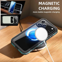 Buy IP68 Waterproof Phone Case, Support Magsafe, Built in Screen Protector, Full Body Heavy Duty Shockproof,Aiden at Caseles-iPhone 17 Pro Max, Black