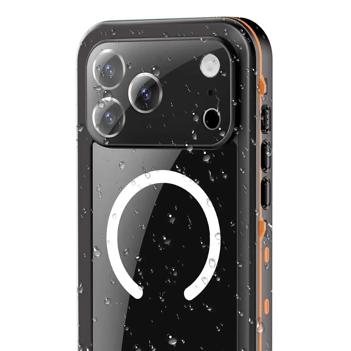 Buy IP68 Waterproof Phone Case, Support Magsafe, Built in Screen Protector, Full Body Heavy Duty Shockproof,Aiden at Caseles-iPhone 17 Pro Max, Black