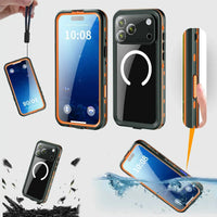 Buy IP68 Waterproof Phone Case, Support Magsafe, Built in Screen Protector, Full Body Heavy Duty Shockproof,Aiden at Caseles-iPhone 17 Pro Max, Black
