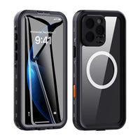 Buy IP68 Waterproof Phone Case, Support Magsafe, Built in Screen Protector, Full Body Heavy Duty Shockproof,Aiden at Caseles-iPhone 17 Pro Max, Black