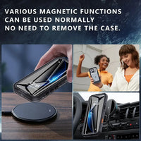 Buy IP68 Waterproof Phone Case, Support Magsafe, Built in Screen Protector, Full Body Heavy Duty Shockproof,Aiden at Caseles-iPhone 17 Pro Max, Black