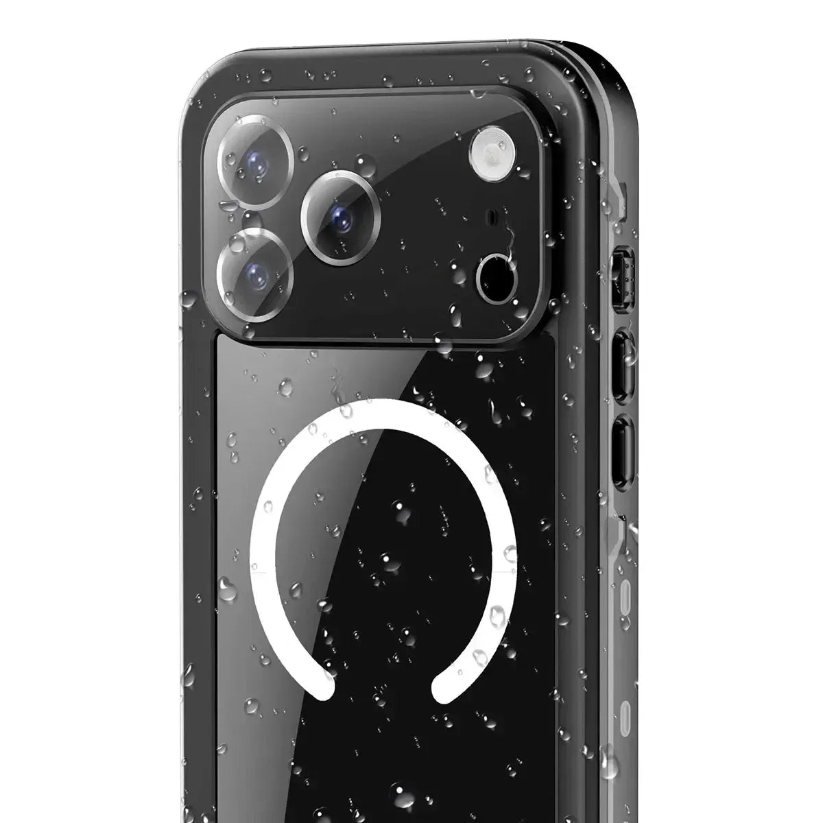 Buy IP68 Waterproof Phone Case, Support Magsafe, Built in Screen Protector, Full Body Heavy Duty Shockproof,Aiden at Caseles-iPhone 17 Pro Max, Black
