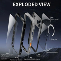 Buy IP68 Waterproof Phone Case, Support Magsafe, Built in Screen Protector, Full Body Heavy Duty Shockproof,Aiden at Caseles-iPhone 17 Pro Max, Black