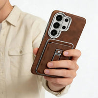Buy Vintage WalletSlot MagCase for Samsung Galaxy: Detachable Magnetic Wallet & Adjustable Kickstand - Alden at Caseles-Samsung Galaxy S26 Ultra, Brown