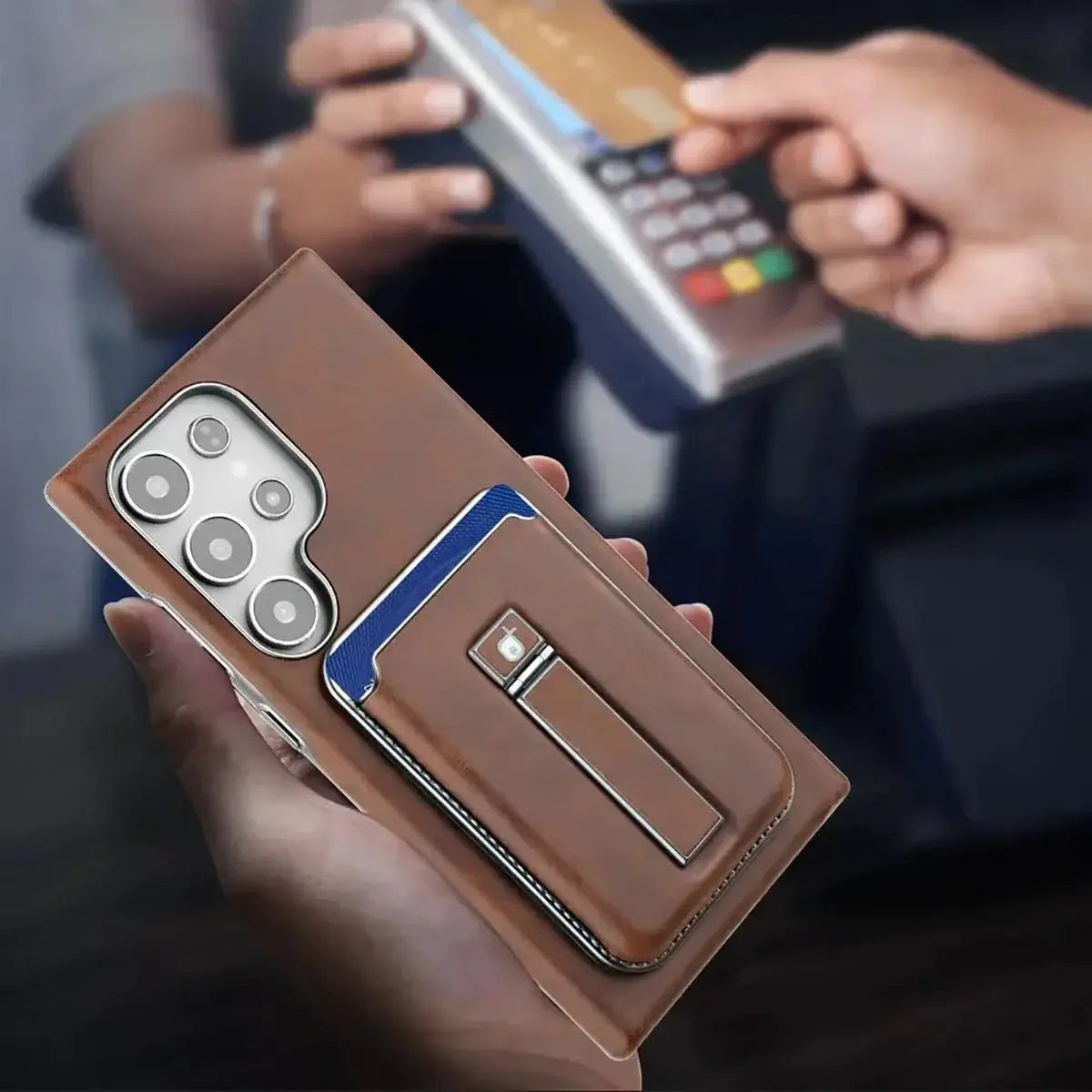 Buy Vintage WalletSlot MagCase for Samsung Galaxy: Detachable Magnetic Wallet & Adjustable Kickstand - Alden at Caseles-Samsung Galaxy S26 Ultra, Brown
