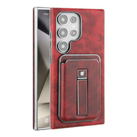 Buy Vintage WalletSlot MagCase for Samsung Galaxy: Detachable Magnetic Wallet & Adjustable Kickstand - Alden at Caseles-Samsung Galaxy S26 Ultra, Red
