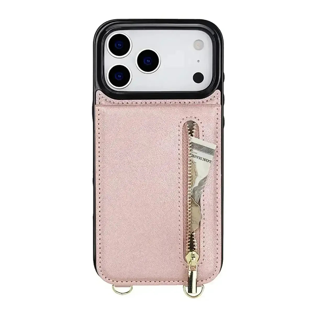 Buy Crossbody Wallet Phone Case, 5 Card Slots, Premium Leather, Kickstand Shockproof Case, Alina at Caseles-iPhone 17 Pro Max, Alina-Black