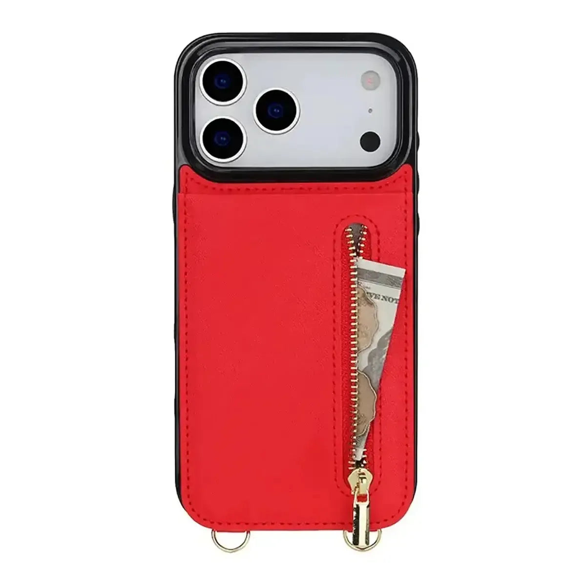 Buy Crossbody Wallet Phone Case, 5 Card Slots, Premium Leather, Kickstand Shockproof Case, Alina at Caseles-iPhone 17 Pro Max, Alina-Black