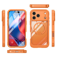 Buy Full-Body Rugged Shield for iPhone Series: 360° Magnetic Case with Built-in 9H+ Screen Protector - AQUA at Caseles-iPhone 18 Pro Max, Black