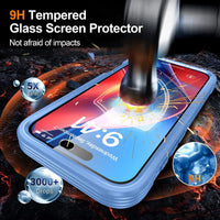 Buy Full-Body Rugged Shield for iPhone Series: 360° Magnetic Case with Built-in 9H+ Screen Protector - AQUA at Caseles-iPhone 18 Pro Max, Black