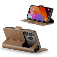 Buy Premium PU Leather Multi-Function Flip iPhone Case with Card Slots, Wallet Pocket, Kickstand, and Full-Body Protection, ARIA at Caseles-iPhone 17 Pro Max, Aria-Green