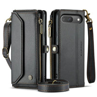 Buy Zipper Wallet Phone Case, RFID Blocking, Leather, Card Slots, for google pixel, Arora at Caseles-Google Pixel 9 Pro Fold, Aurora-Black