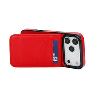 Buy Classic 5-6 Card Slots Wallet Phone Case, Premium Leather, Credit Card Holder, Flip, Kickstand Shockproof Case,Asher at Caseles-iPhone 17 Pro Max, Asher-Brown